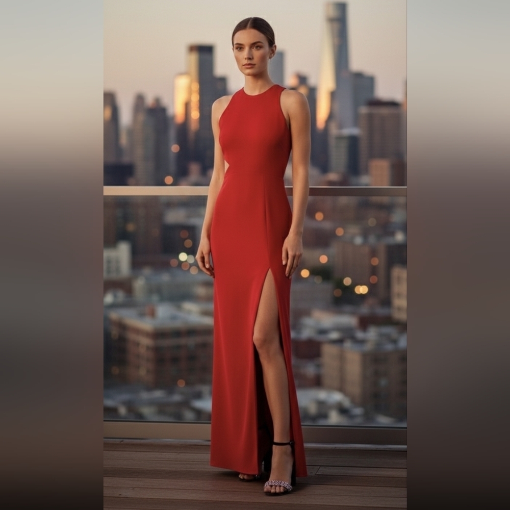 Elizabeth and James Giulia Cutout Maxi Gown Red Size 6